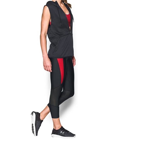 Under Armour Women's HeatGear Armour Crop,Black XS - Picture 5 of 7